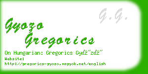 gyozo gregorics business card